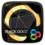 Black Gold Go Launcher Theme