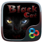 Black Cat Go Launcher Theme