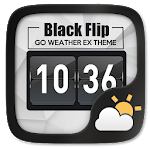 Black Flip GO Weather Widget