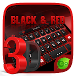 3D Black and Red GO Keyboard Theme