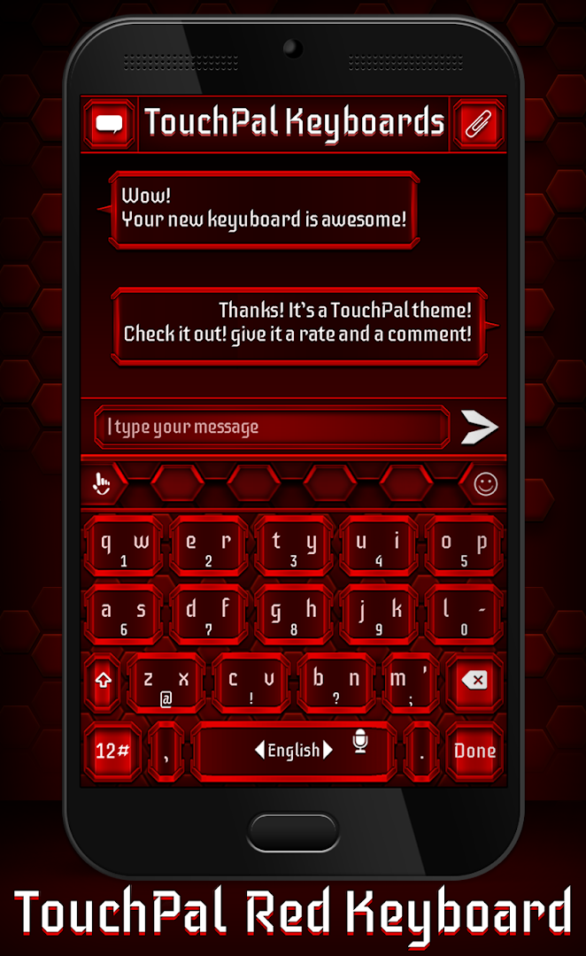 Red TouchPal Theme