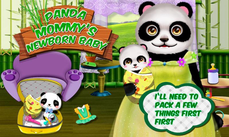 Panda Mommy's Newborn Baby