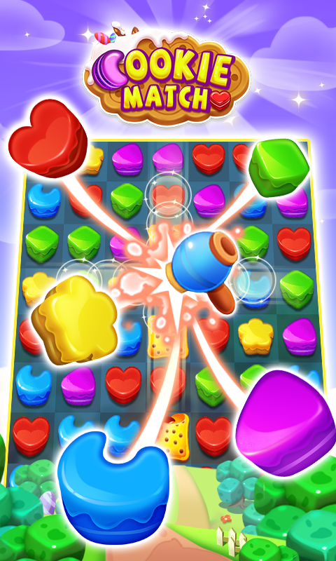 Cookie match 3 puzzle game