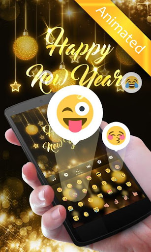 Happy New Year 2018 GO Keyboard Animated Theme