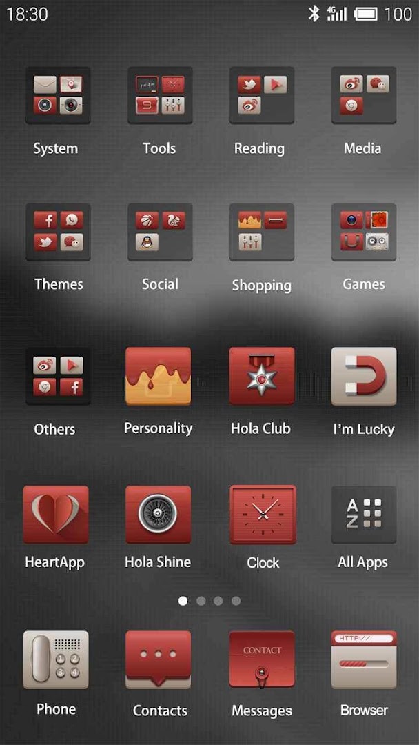 Simple and Red Hola Theme