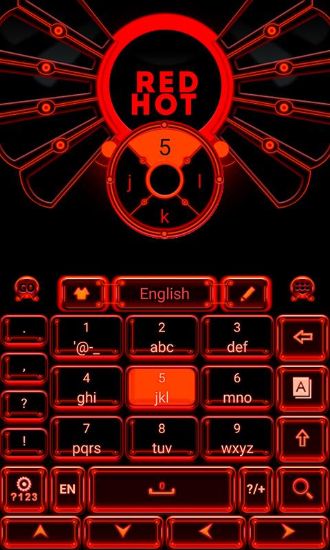 Red Hot Keyboard Theme