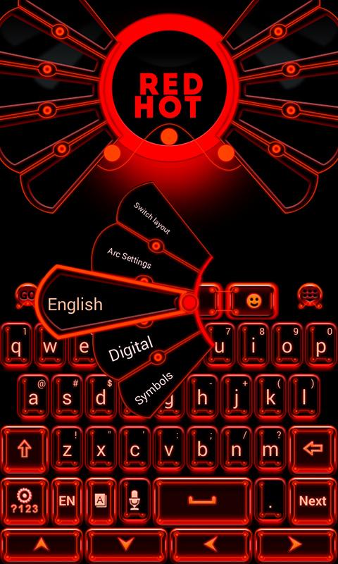 Red Hot Keyboard Theme